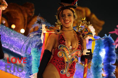 rio de janeiro brazilian carnival parades, queens and floats